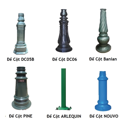 Cột Đèn Sân Vườn 2 Bóng chiếu sáng và trang trí cảnh quan cao từ 2m-5m ZALAA