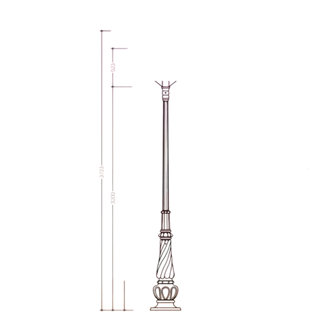 Đế Cột DC07 Banian - Chân Đế Cột Đèn Thép Gang Bền Bỉ Chịu Lực Cao
