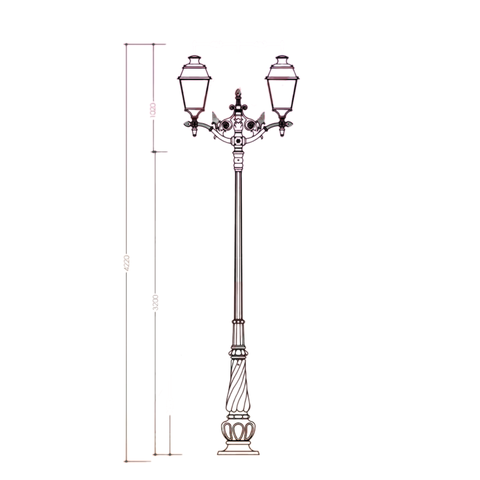 Đế Cột DC07 Banian - Chân Đế Cột Đèn Thép Gang Bền Bỉ Chịu Lực Cao