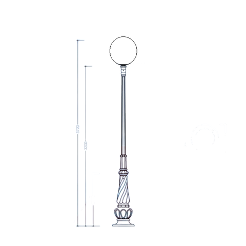 Đế Cột DC07 Banian - Chân Đế Cột Đèn Thép Gang Bền Bỉ Chịu Lực Cao