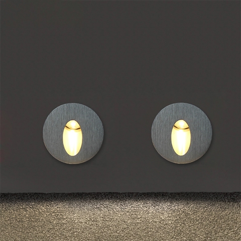 Đèn LED Âm Cầu Thang Mặt Nhôm Tròn - Dẫn Đường Đi Nội Thất