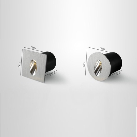 Đèn LED Âm Cầu Thang Mặt Nhôm Vuông - Dẫn Đường Đi Nội Thất