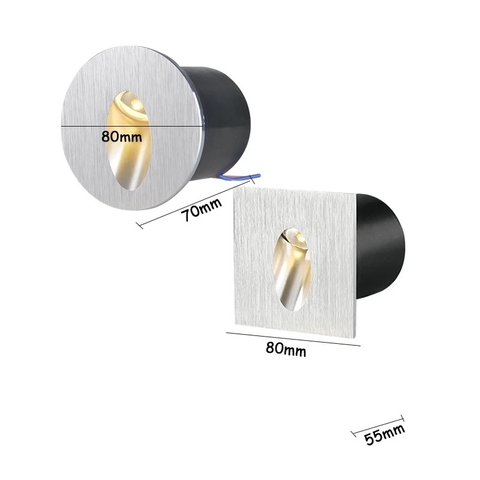 Đèn LED Âm Cầu Thang Mặt Nhôm Vuông - Dẫn Đường Đi Nội Thất