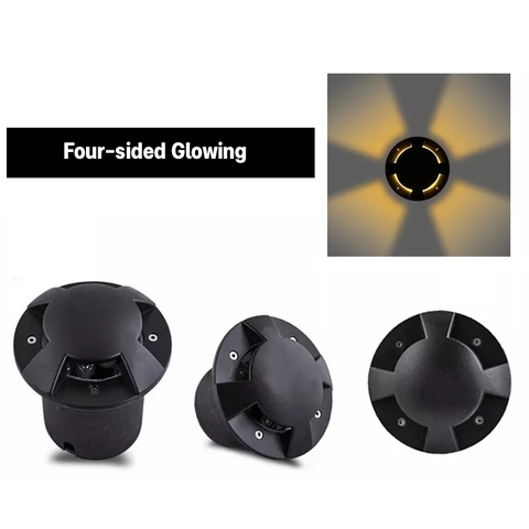 Đèn LED Âm Đất 4 Hướng ZAD-4H Dẫn Đường Đi Trang Trí Cảnh Quan Ngoài Trời