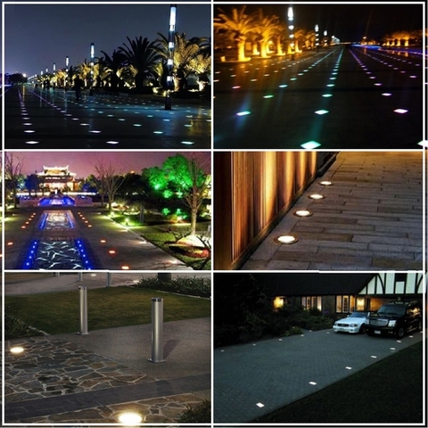 Đèn LED Âm Đất, Âm Sàn Sân Bê Tông, Đường Đi Trang Trí Cảnh Quan Ngoài Trời