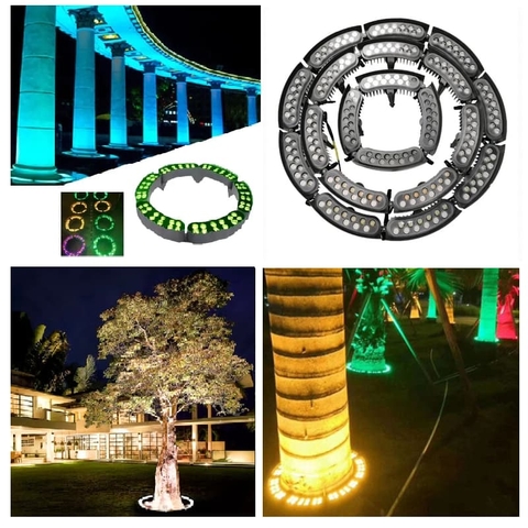 Đèn LED Ôm Gốc Cây, Ôm Cột, Vòng Tròn trang trí và chiếu sáng cảnh quan sân vườn ngoài trời