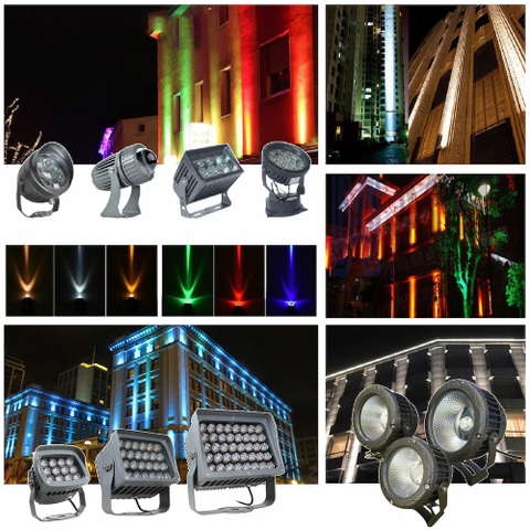 Đèn LED Rọi Cột, Rọi Cây, Rọi Tường Tòa Nhà trang trí và chiếu sáng ngoài trời