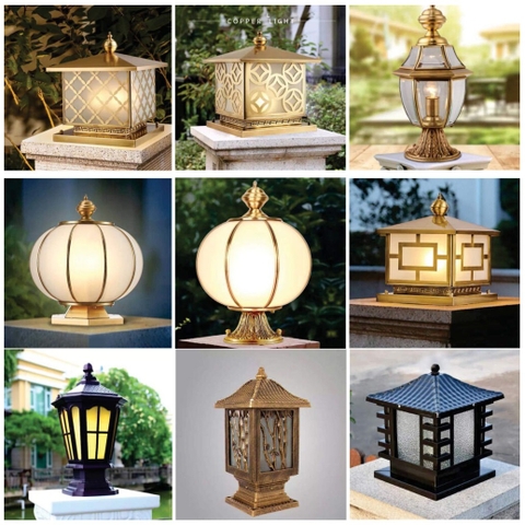 Đèn Đầu Trụ Cột Tường Rào Sân Vườn Công Viên Ngoài Trời - Gate Pillar Lights