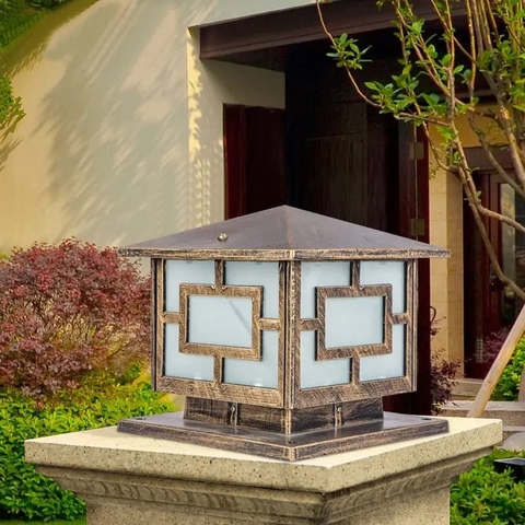 Đầu Đèn Gắn Hàng Rào, Trụ Cổng Cột Tường Rào Sân Vườn Công Viên Ngoài Trời