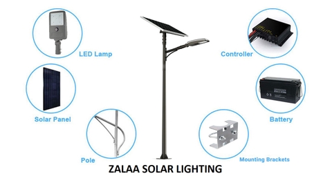 Đèn Năng Lượng Mặt Trời Bộ Lưu Điện Rời - Split Solar Street Light dành cho dự án
