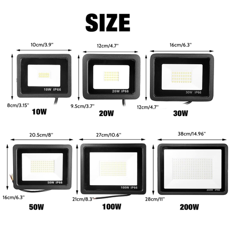 Đèn Pha LED SMD Chiếu Sáng Ngoài Trời công suất Từ 10w đến 200W