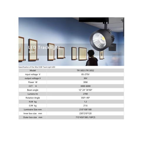 Đèn Rọi Ray LED Zoom TR13051 20W-50W | Báo Giá ZALAA OEM/ODM Theo Yêu Cầu