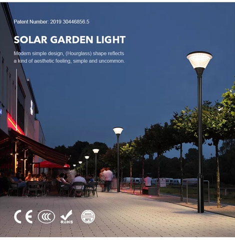 Đèn Cảnh Quan Sân Vườn Năng Lượng Mặt Trời ZG-GGD001 ZALAA cho cột cao 2-4m
