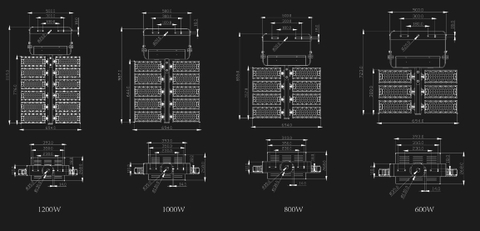 Đèn Sân Thể Thao Ghép Hình Cánh Chim HAWK ZSG-HK 480W đến 1440W | Zalaa/Soga Smart Lighting