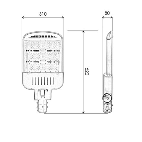 Đèn Đường LED 150W Kiểu Dáng Ghép 3 Mudule Philips Mã Sp ZSL14-150PL