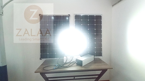 Bộ Đèn Đường Năng Lượng Mặt Trời 100W Mã Sản Phẩm ZSL-1302 Panel 160w Mono * 2pcs Battery 80AH 12.8V Bộ điều khiển Max100W