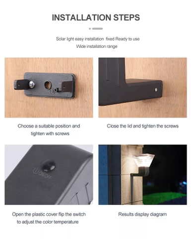 Đèn Tường Sân Vườn Năng Lượng Mặt Trời ZG-BD6001 ZALAA Garden Lights