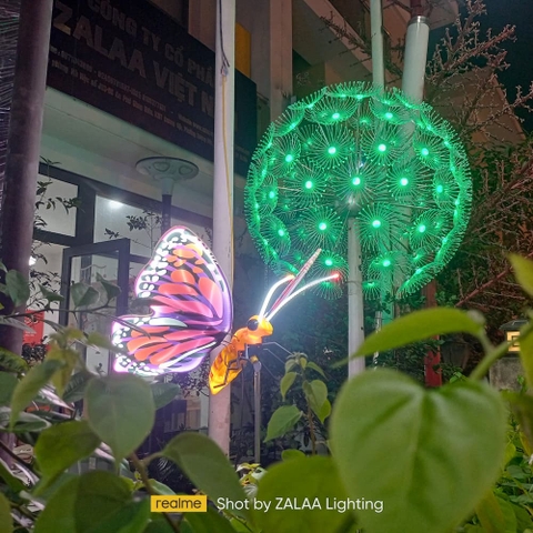 Đèn LED Bông hoa Bồ Công Anh Dandelion đường kính 1.5m, nhiều màu RGB - Giải pháp chiếu sáng cảnh quan kiểu mới