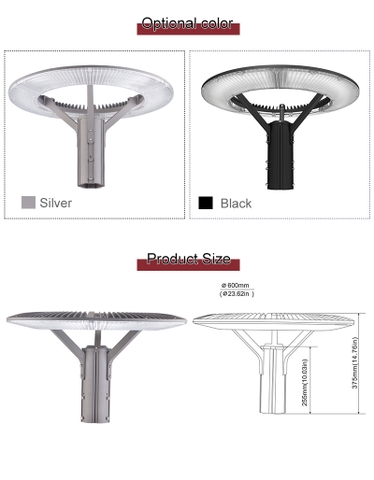 Đầu Cột Đèn Chiếu Sáng Công Viên, Khu Đô Thị Mới ZAT-1042B 50-60W H3-6M ZALAA