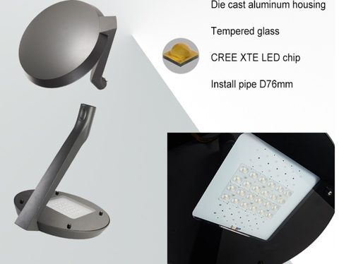 Đầu Cột Đèn Chiếu Sáng Công Viên, Khu Đô Thị Mới ZAT-1043 20-80W H3-6M ZALAA