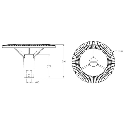 Đầu Cột Đèn Chiếu Sáng Công Viên, Khu Đô Thị Mới ZAT-1042 20-60W H3-6M ZALAA