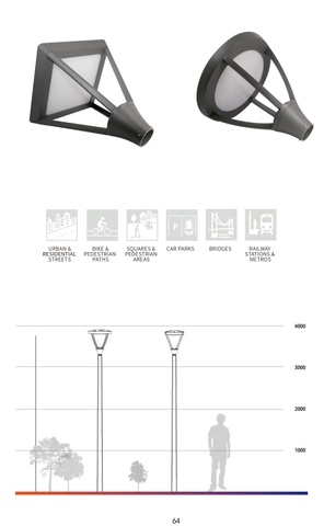 Đầu Cột Đèn Chiếu Sáng Công Viên, Khu Đô Thị Mới ZAT-1047 30-80W H3-6M ZALAA