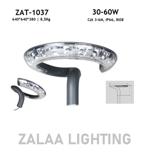 Đầu Cột Đèn Chiếu Sáng Công Viên, Khu Đô Thị Mới ZAT-1037 30-60W H3-6M ZALAA
