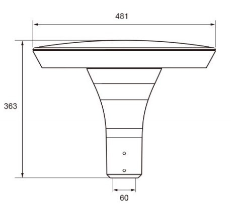 Đầu Cột Đèn Chiếu Sáng Công Viên, Khu Đô Thị Mới ZAT-1035 20-60W H3-6M ZALAA