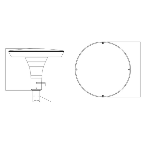 Đầu Cột Đèn Chiếu Sáng Công Viên, Khu Đô Thị Mới ZAT-1035 20-60W H3-6M ZALAA