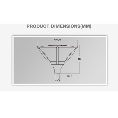 Đầu Cột Đèn Chiếu Sáng Công Viên, Khu Đô Thị Mới ZAT-1031 30-80W H3-6M ZALAA