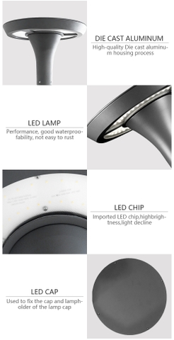 Đầu Cột Đèn Chiếu Sáng Công Viên, Khu Đô Thị Mới ZAT-1035 20-60W H3-6M ZALAA