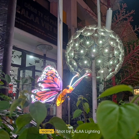 Đèn LED Dandelion Bông Hoa Bồ Công Anh D1m, Ánh sáng đổi màu RGB, Giải pháp chiếu sáng cảnh quan kiểu mới