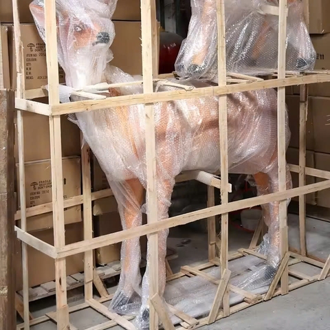 Đèn LED Decorative Tạo Hình 3D Đàn Hươu Deer phát sáng từ Sợi Thủy Tinh Nhựa Zalaa dành cho Dự án Vườn Ánh Sáng