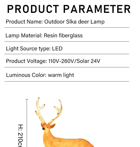 Đèn LED Decorative Tạo Hình 3D Đàn Hươu Deer phát sáng từ Sợi Thủy Tinh Nhựa Zalaa dành cho Dự án Vườn Ánh Sáng