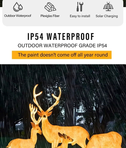 Đèn LED Decorative Tạo Hình 3D Đàn Hươu Deer phát sáng từ Sợi Thủy Tinh Nhựa Zalaa dành cho Dự án Vườn Ánh Sáng