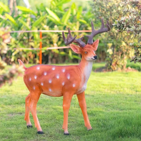 Đèn LED Fiberglass Sợi Thủy Tinh Nhựa tạo hình 3D Con Hươu Deer phát sáng Zalaa dành cho Dự án Vườn Ánh Sáng