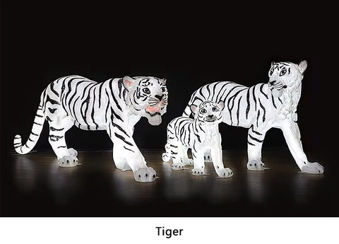 Đèn LED Fiberglass Sợi Thủy Tinh Nhựa họa tiết 3D Đàn Chim Hồng Hạc Flamingos phát sáng Zalaa dành cho Dự án Vườn Ánh Sáng