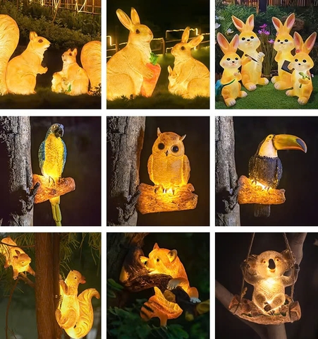 Đèn LED Fiberglass Sợi Thủy Tinh Nhựa tạo hình 3D Con Gà Rooster-hen phát sáng Zalaa dành cho Dự án Vườn Ánh Sáng