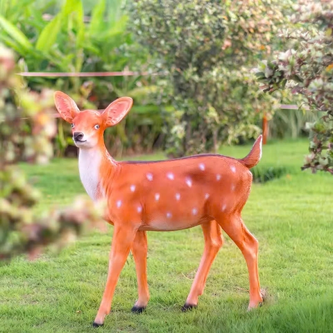 Đèn LED Fiberglass Sợi Thủy Tinh Nhựa tạo hình 3D Con Hươu Deer phát sáng Zalaa dành cho Dự án Vườn Ánh Sáng