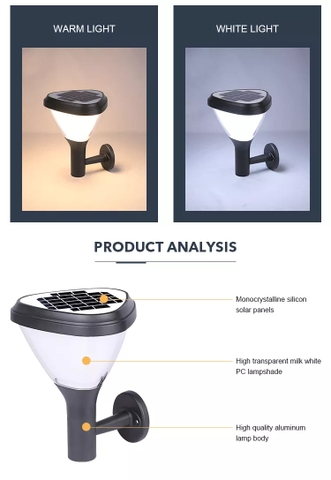 Đèn LED Gắn Tường Cửa Nhà hoặc Cửa Sổ Năng Lượng Mặt Trời ZG-BD2104 ZALAA Garden Lights