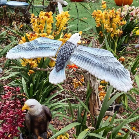 Đèn LED ZALAA Mô Phỏng Chim Đại Bàng Eagle Có Chuyển Động và Âm Thanh cho Cảnh Quan Ngoại Thất