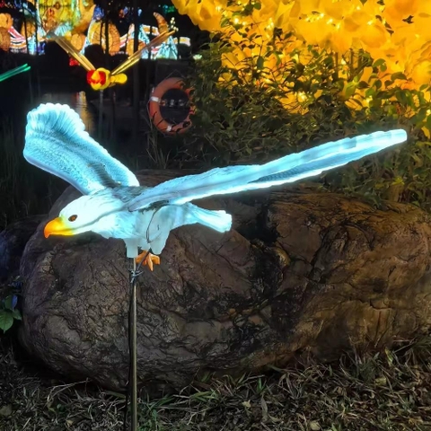Đèn LED ZALAA Mô Phỏng Chim Đại Bàng Eagle Có Chuyển Động và Âm Thanh cho Cảnh Quan Ngoại Thất