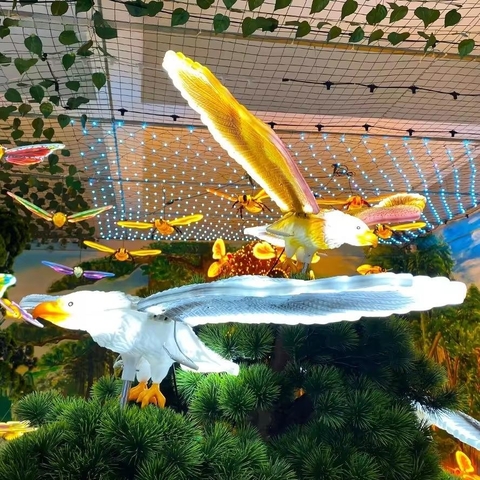Đèn LED ZALAA Mô Phỏng Chim Đại Bàng Eagle Có Chuyển Động và Âm Thanh cho Cảnh Quan Ngoại Thất