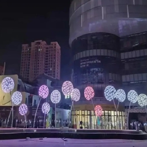 Cột Đèn LED TREE kiểu dáng Cây Hoa Bồ Công Anh thắp sáng đẹp sân vườn công viên