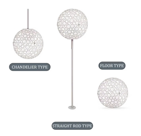 Đèn LED Quả Cầu Hoa Sắt Rỗng Giữa - Bóng Tròn Đôi Đẹp Lạ ZALAA ZSV-Flowers-Iron Chiếu sáng & trang trí cảnh quan