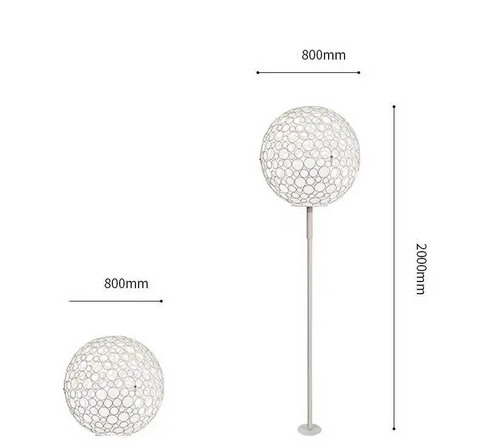 Đèn LED Quả Cầu Hoa Sắt Rỗng Giữa - Bóng Tròn Đôi Đẹp Lạ ZALAA ZSV-Flowers-Iron Chiếu sáng & trang trí cảnh quan