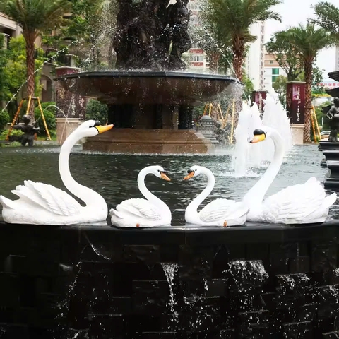 Đèn LED Tạo Hình Điêu Khắc 3D Chim Thiên Nga phát sáng Zalaa dành cho Dự án Vườn Ánh Sáng