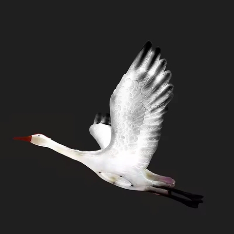 Đèn LED Tạo Hình Điêu Khắc 3D Chim Thiên Nga phát sáng Zalaa dành cho Dự án Vườn Ánh Sáng