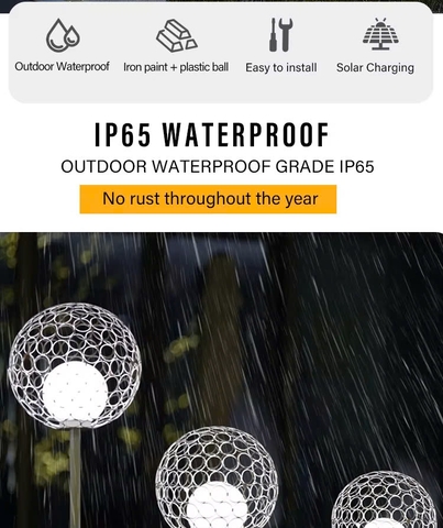 Đèn LED Trang Trí Cảnh Quan kiểu Bông Hoa Sắt rỗng bóng tròn đôi ZALAA ZSV-FlowerIron D40-D100cm, H60-180CM | Báo Giá