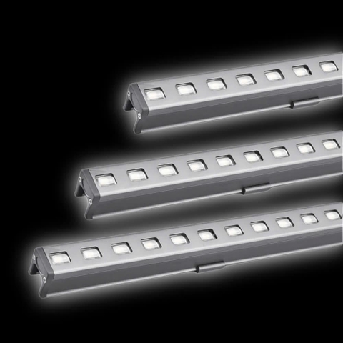 Đèn LED Tuyến Tính chiếu sáng mặt tiền Tòa Nhà Building Cao Tầng có lập trình DMX512 Rgb hiệu ứng thay đổi màu sắc theo tùy chỉnh